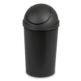 Sterilite - SwingTop Wastebasket, 3 Gal Round Trash Can w/Swing Lid, 6 Pack - Black