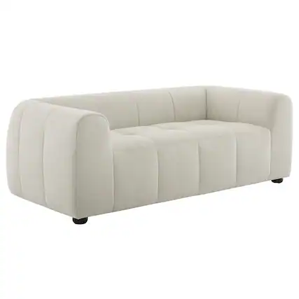 Front. Modway - Liana Upholstered Fabric Loveseat by Modway - Linen.