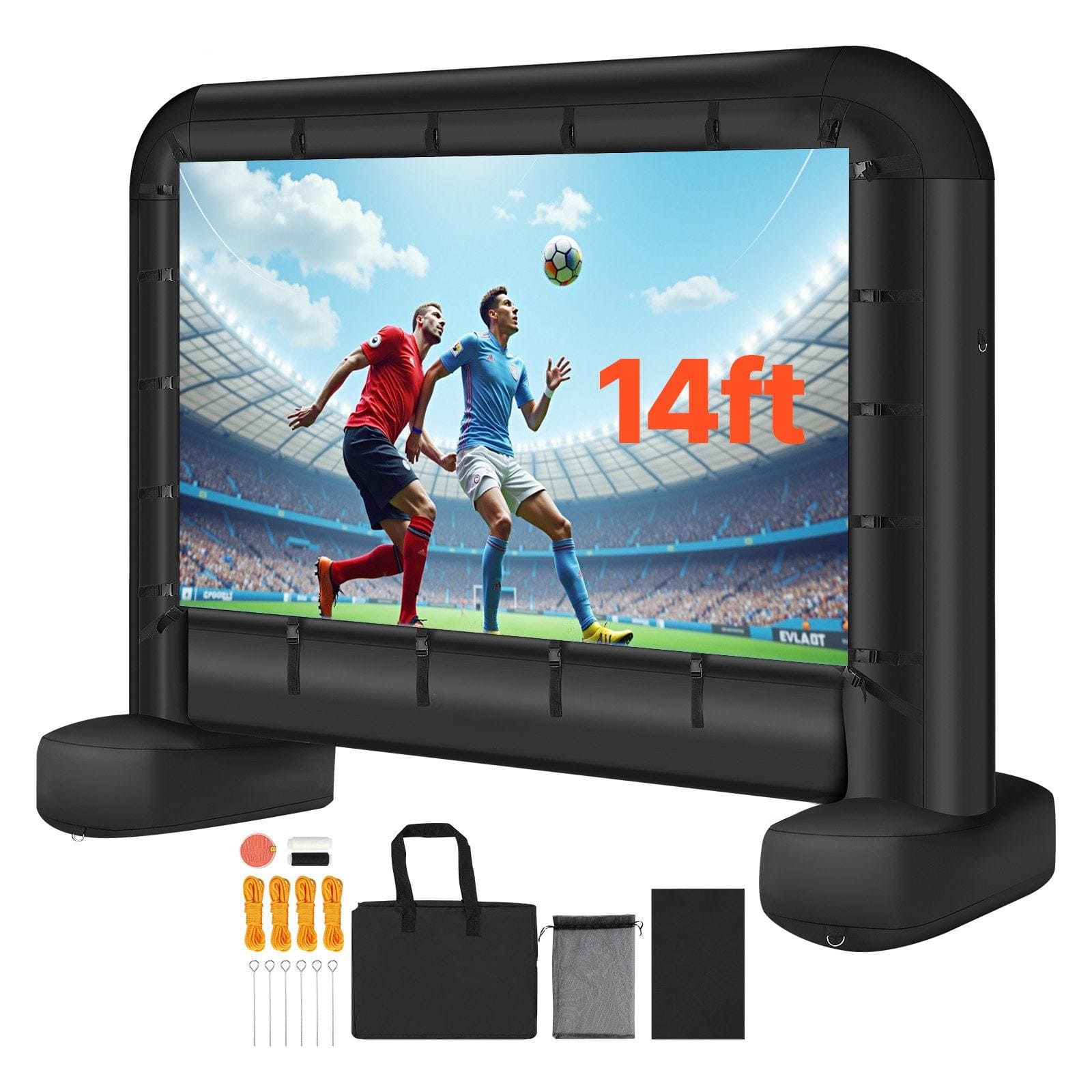 Glintex - 14FT Inflatable Projector Screen 600D Washable Outdoor Movie for Pool or Party