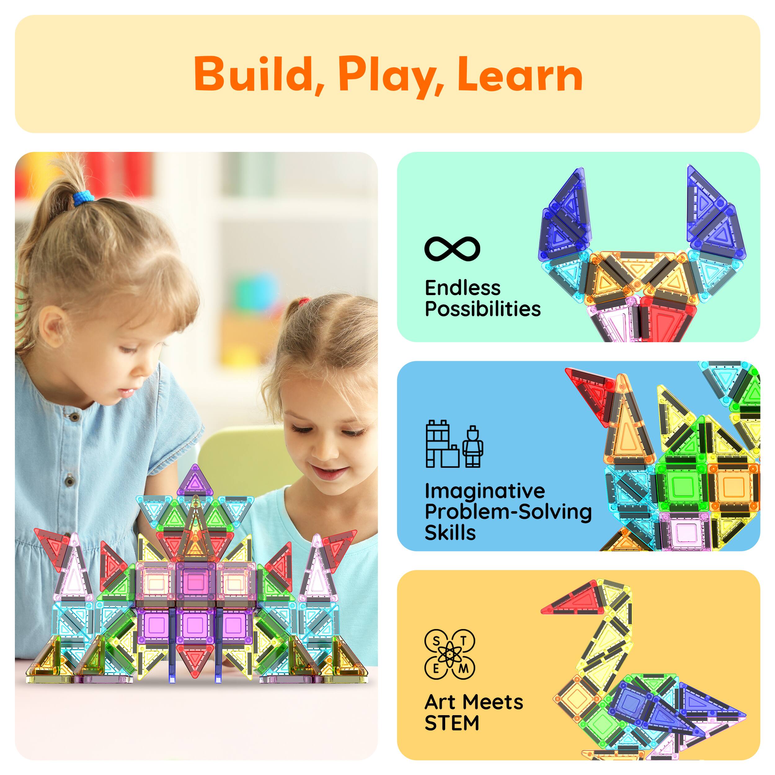 Build, Play, Learn

Endless Possibilities

Imaginative Problem-Solving Skills

Art Meets STEM