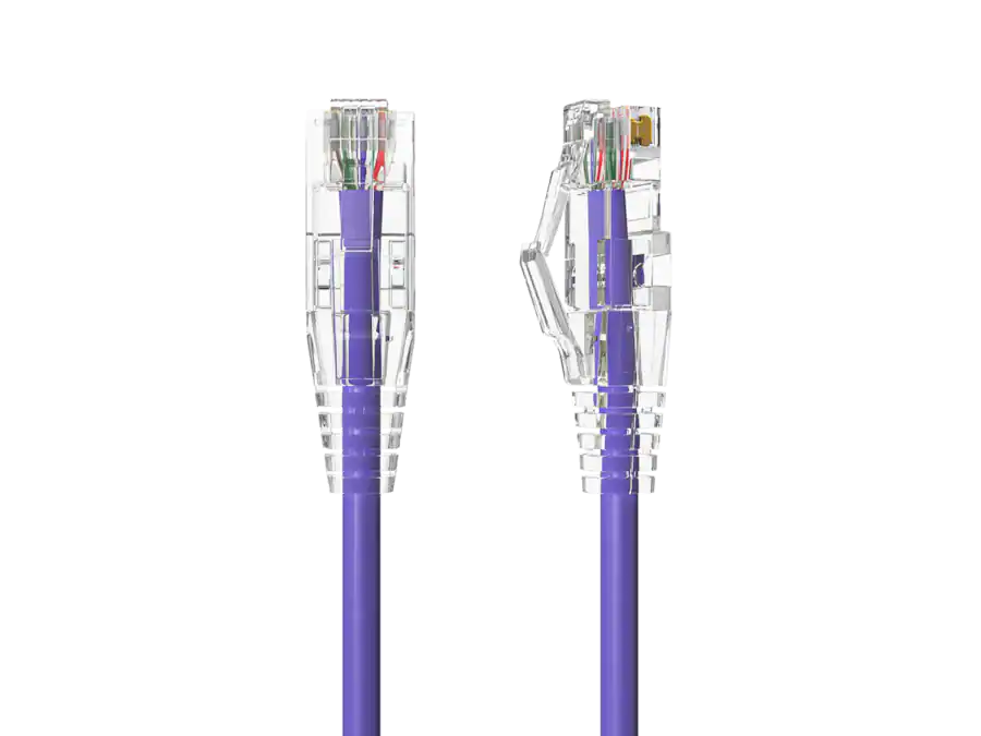 Server Rack 48 Cable Leader Cat 6a Ethernet Cable, Slim 28 AWG Snagless RJ45 Patch, 10 ...