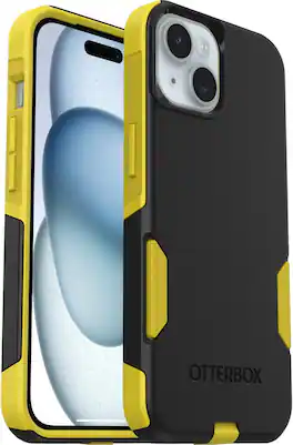 OtterBox - Commuter Series Hard Shell Case for Apple iPhone 17e, Apple, iPhone 16e, iPhone 15, iPhone 14, & iPhone 13 - Night (Black & Yellow)