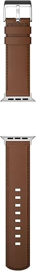 Angle. MobyFox - Leather Watch Band - Compatible Apple Watch Band for iWatch Series 11 10 9 Ultra 8 7 6 5 4 3 2 1 SE - Brown.