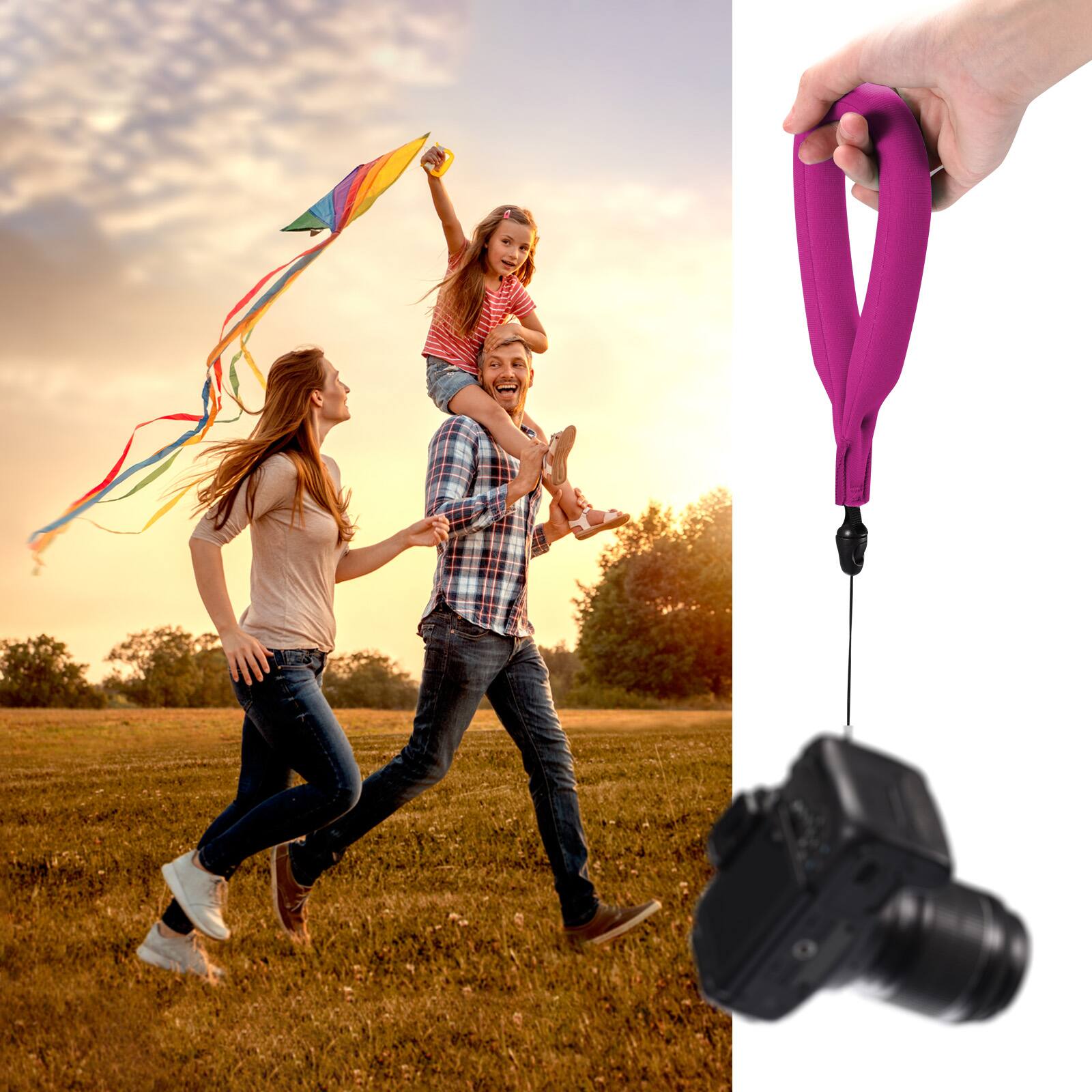 Alt View 4. Unique Bargains - Floating Wrist Strap, 2pcs Neoprene Waterproof Lightweight 250g Buoyancy Wristband for Underwater Camera Swimming - Pink, Fluorescent Green.