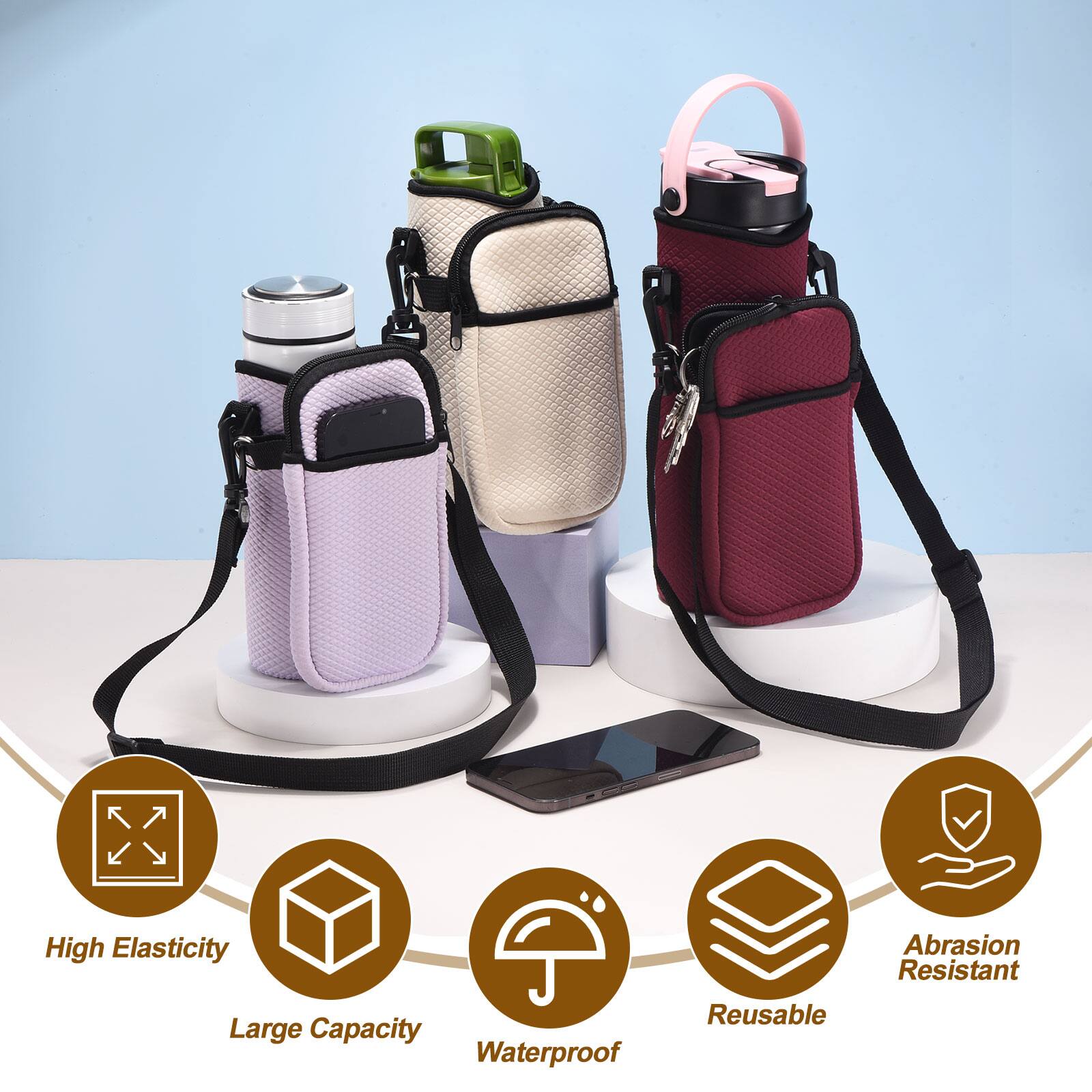 High Elasticity, Large Capacity, Waterproof, Abrasion Resistant, Reusable