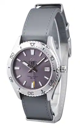 Orient - Sports Leather Strap Dial Automatic Diver's RA-AC0Q07V10B RA-AC0Q07V30B 200M Men's Watch - Lilac