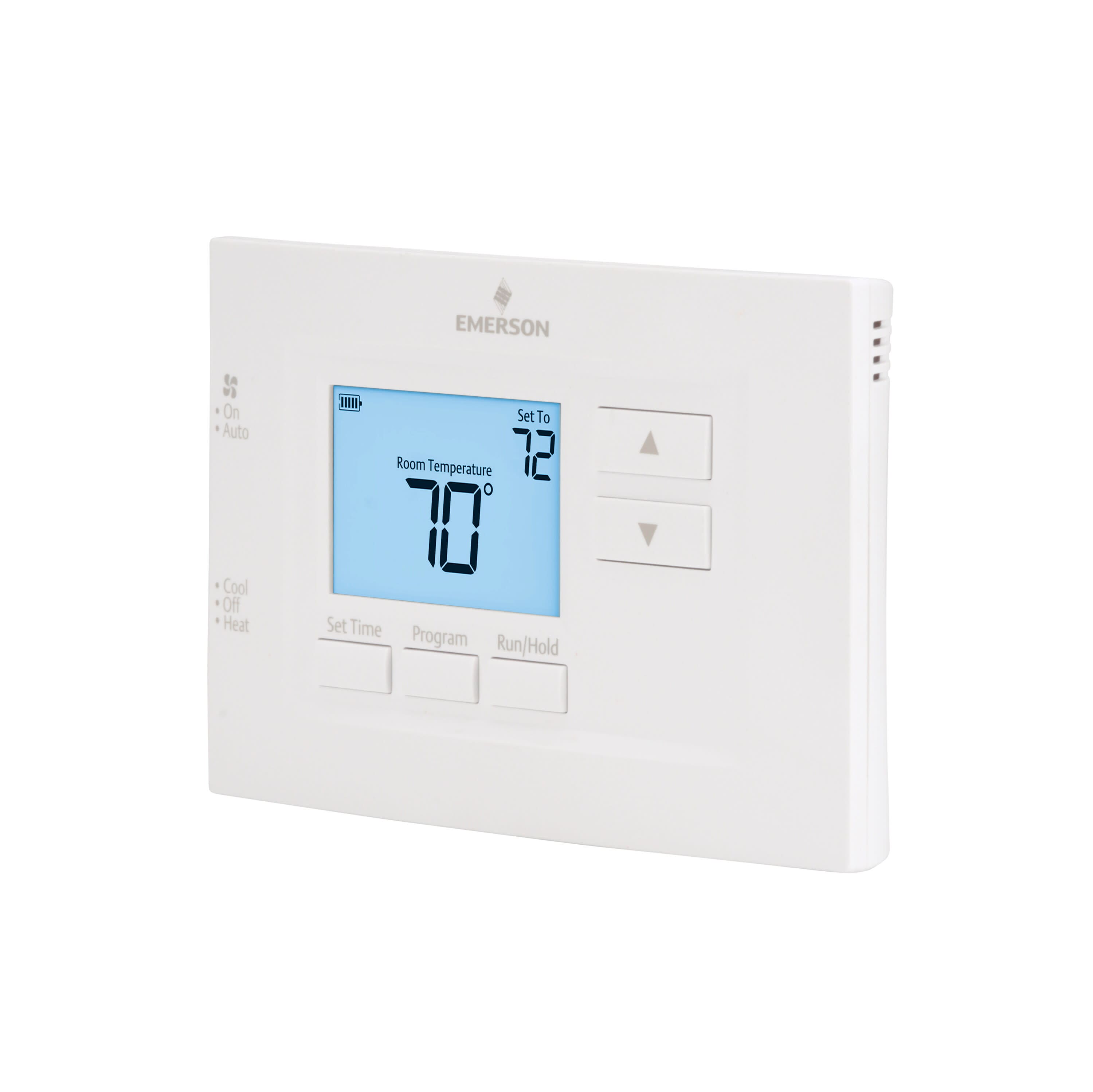 Alt View 11. Emerson - 70 Series, 7 Day Programmable, Single Stage (1H/1C) Thermostat - White.