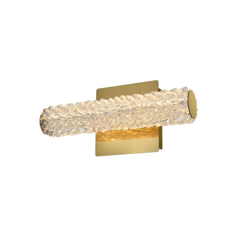 Alt View 1. Elegant Lighting - Bowen 12 inch Adjustable LED Wall Sconce in Satin Gold - Satin Gold.