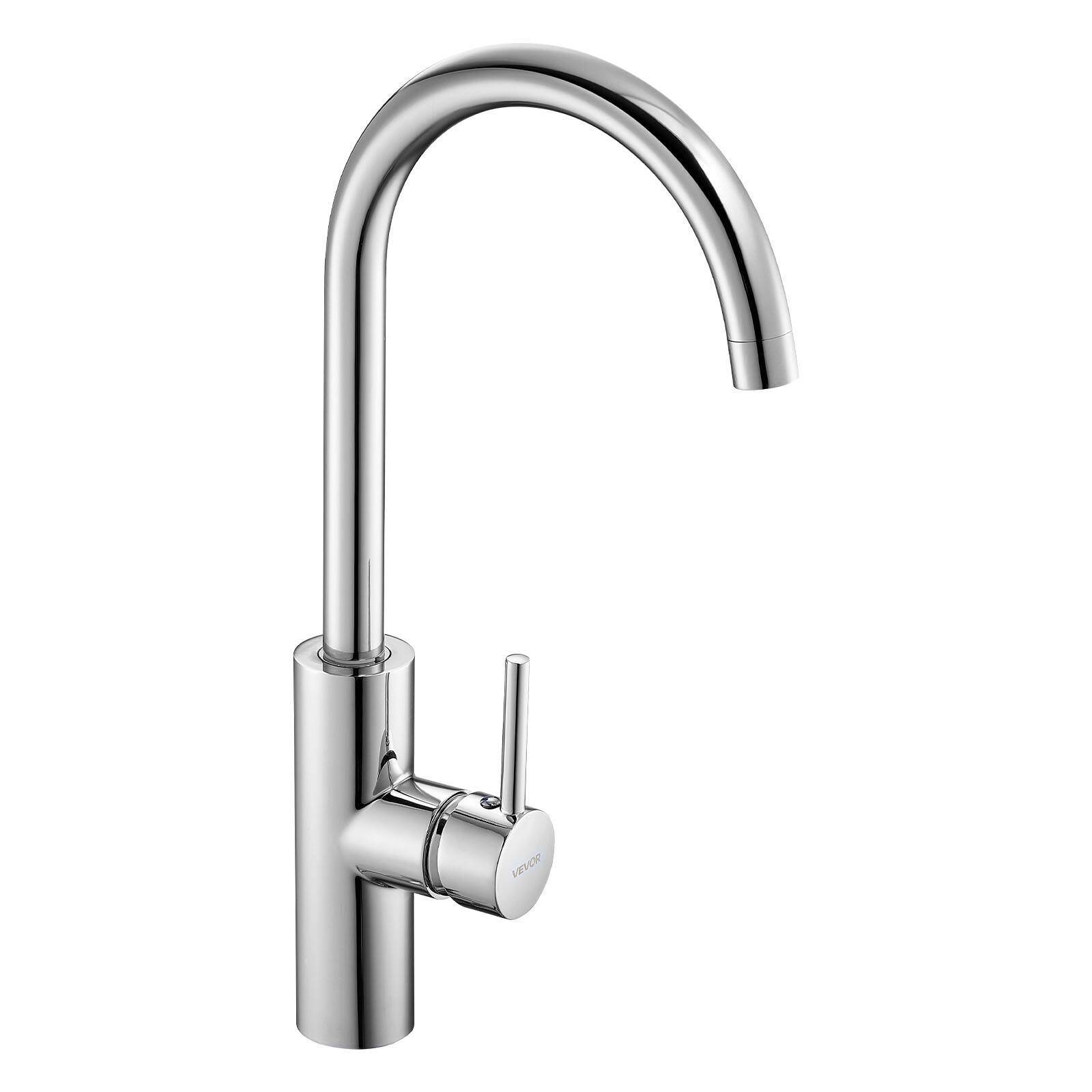 Alt View 5. VEVOR - Touchless Kitchen Bar Sink Faucet, Single Handle Automatic Motion Sensor Bathroom Faucet, Hands-Free Adjustable Cold - Silver.
