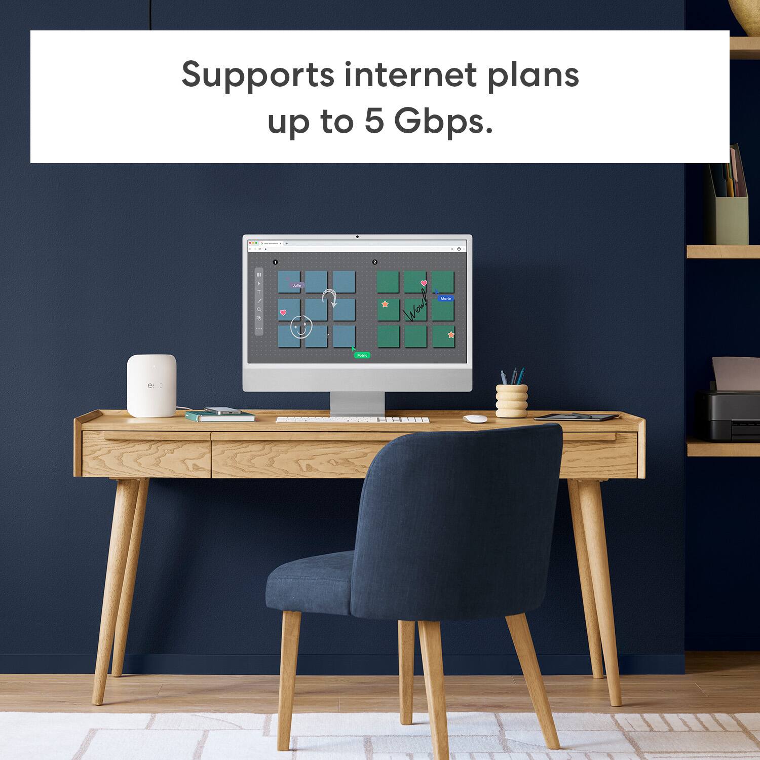 Supports internet plans up to 5 Gbps.