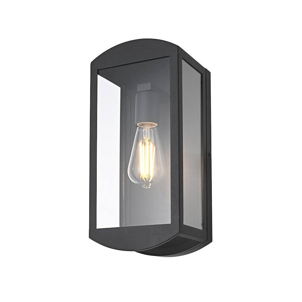 Left. Elegant Lighting - Miles 6 Inch Outdoor Wall Sconce In Black - Black.