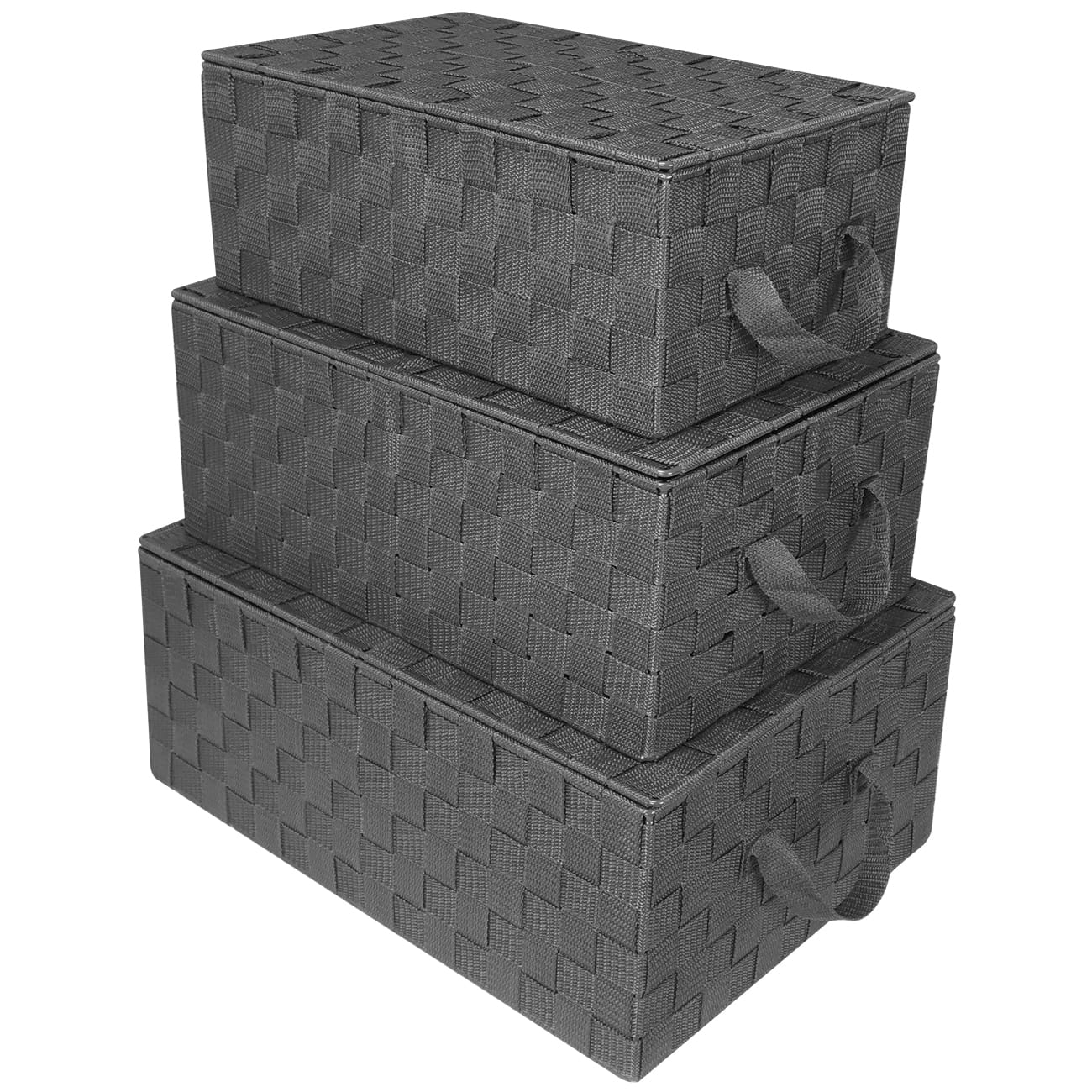 Sorbus - Set of 3 Storage Baskets for Organizing with Lid, Mesh, Linen, Organizer Storage Baskets for Shelves - Gray price history on PriceWatchPro