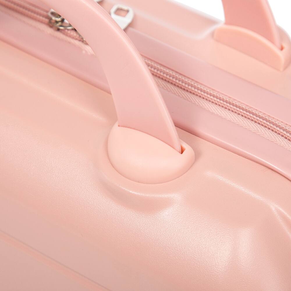 Left. Ropilly - Ropilly Pink Luggage Set with Cosmetic Case 20 Inch Carry On Luggage ABS Hard Shell - Pink.