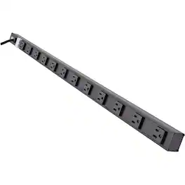 Eaton Tripp Lite Series 12-Outlet Vertical Power Strip, 120V, 15A, NEMA 5-15P, 15 ft. (4.57 m) Cord, 36 in., Black - Unknown