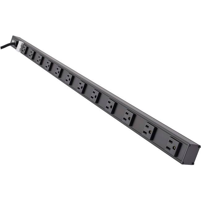 Eaton Tripp Lite Series 12-Outlet Vertical Power Strip, 120V, 15A, NEMA 5-15P, 15 ft. (4.57 m) Cord, 36 in., Black - Unknown
