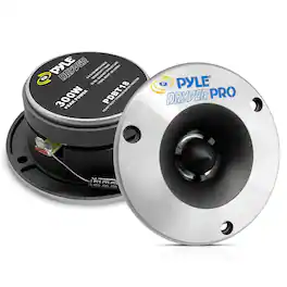 Pyle - PDBT18 3.75” Titanium Horn Tweeter (Pair), 300W Peak, Diamond Chrome Finish