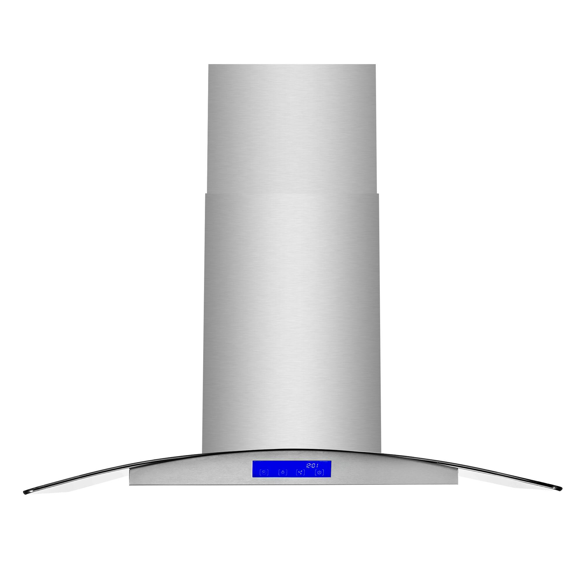 COSMO 36 inches Convertible Island Range Hood Stainless Steel COS