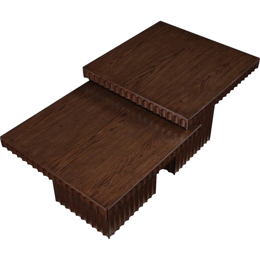 Alt View 4. Meridian Furniture - Spencer Brown Oak Veneer Coffee Table - Brown.