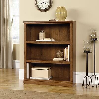 Alt View 1. Sauder - Sauder Select 44"H 3-Shelf Bookcase, Oiled Oak (410372) - Oak.
