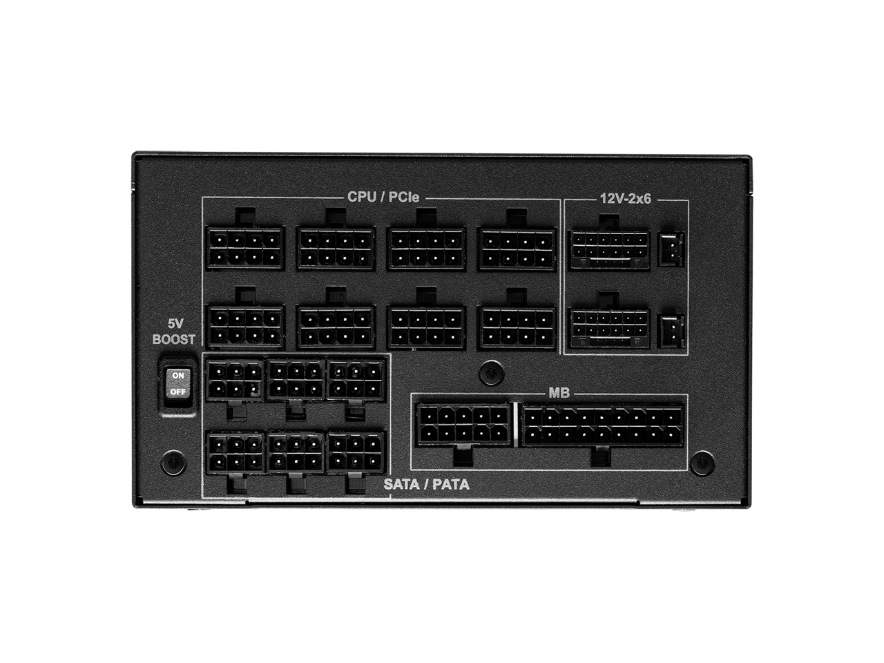 CPU / PCIe  
12V-2x6  
5V BOOST  
ON OFF  
MB  
SATA / PATA