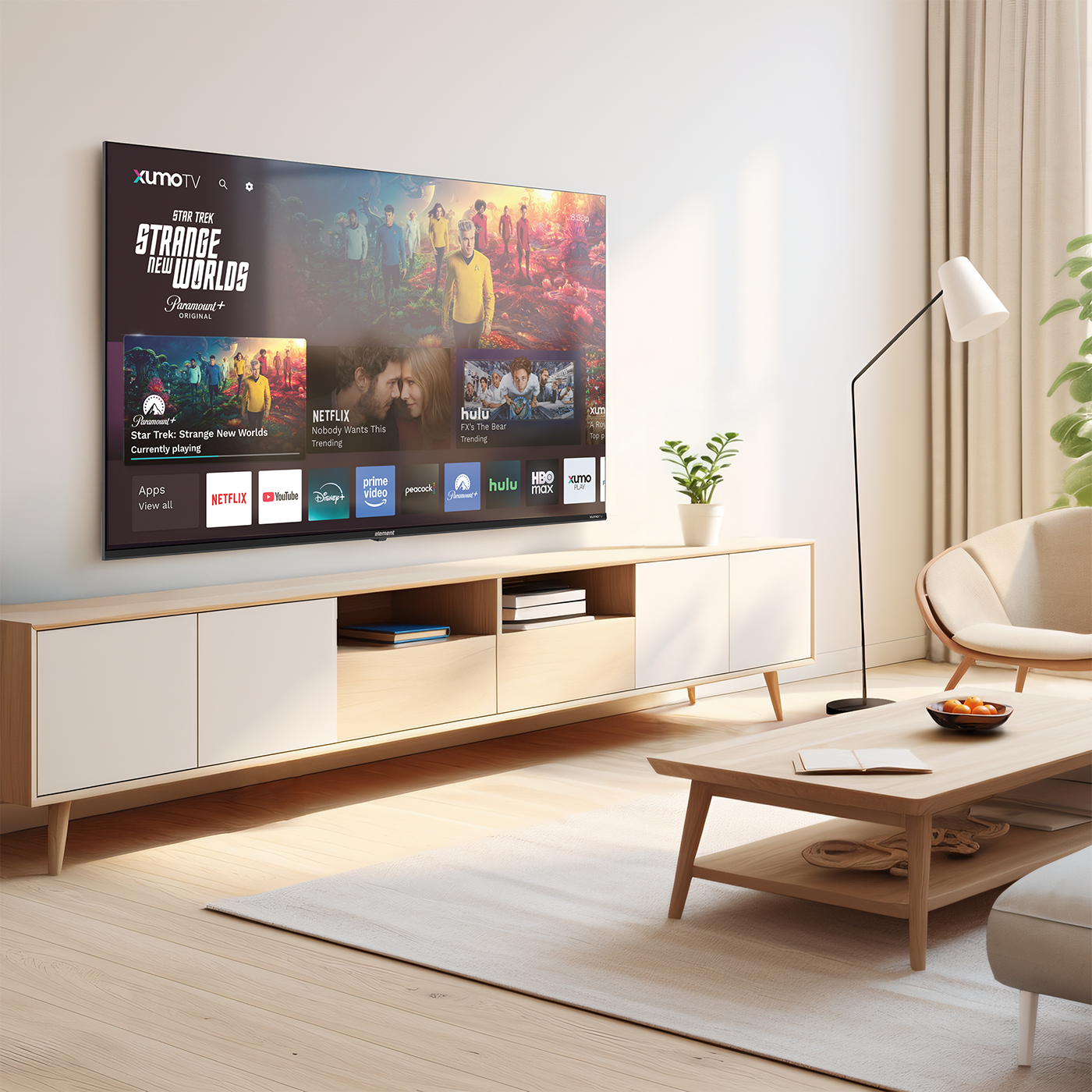 Element Electronics 65” 4K UHD HDR Frameless Xumo TV E550AE65C-G
