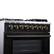 Alt View 3. Forno Appliances - Massimo 5.36 Cu. Ft. Freestanding Dual Fuel True Convection Range with Air Fryer Basket - Black.