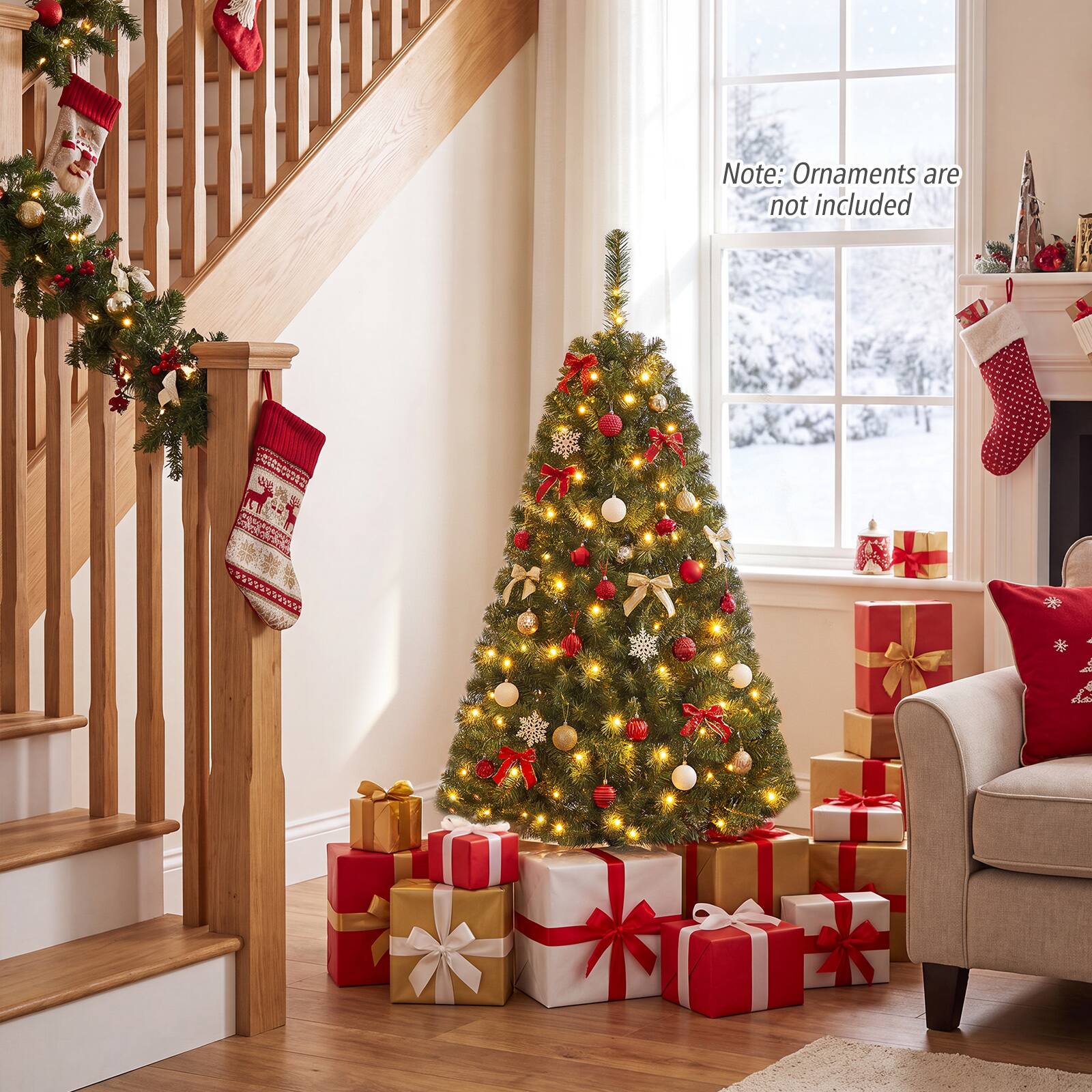 Note: Ornaments are not included