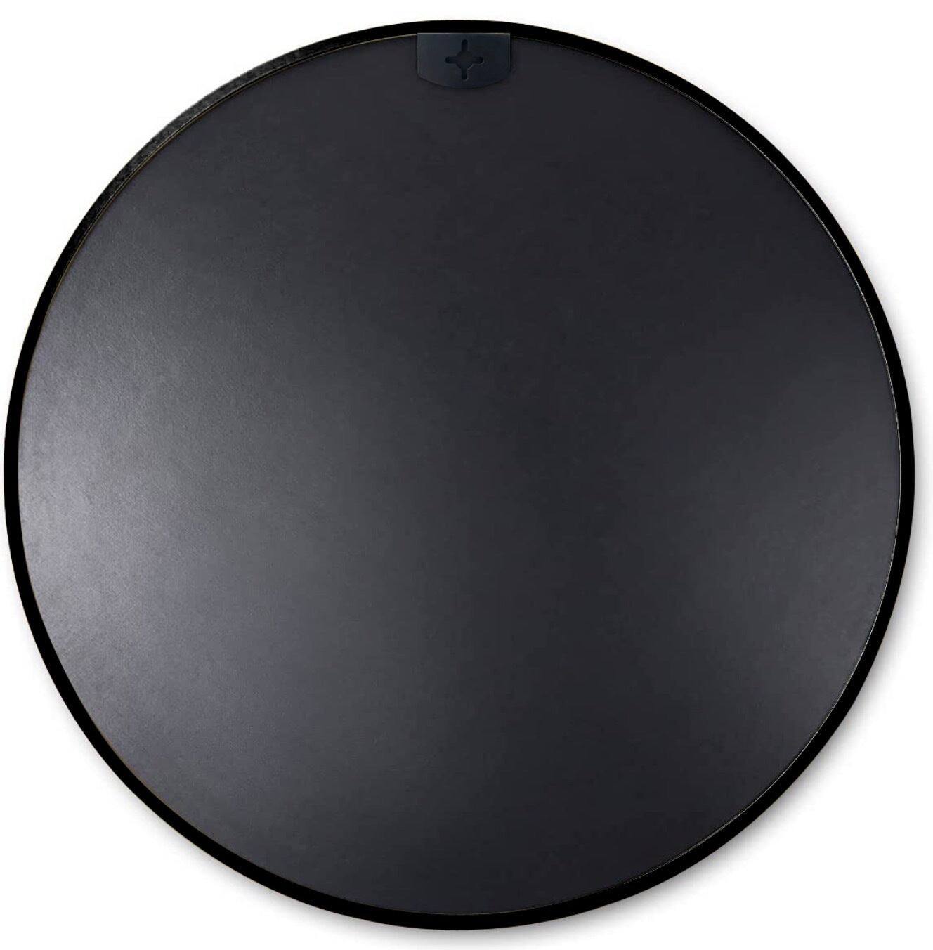 Alt View 5. BreeBe - 24 Inch Black Metal Framed Round Bathrrom Mirror for Wall. - Black.