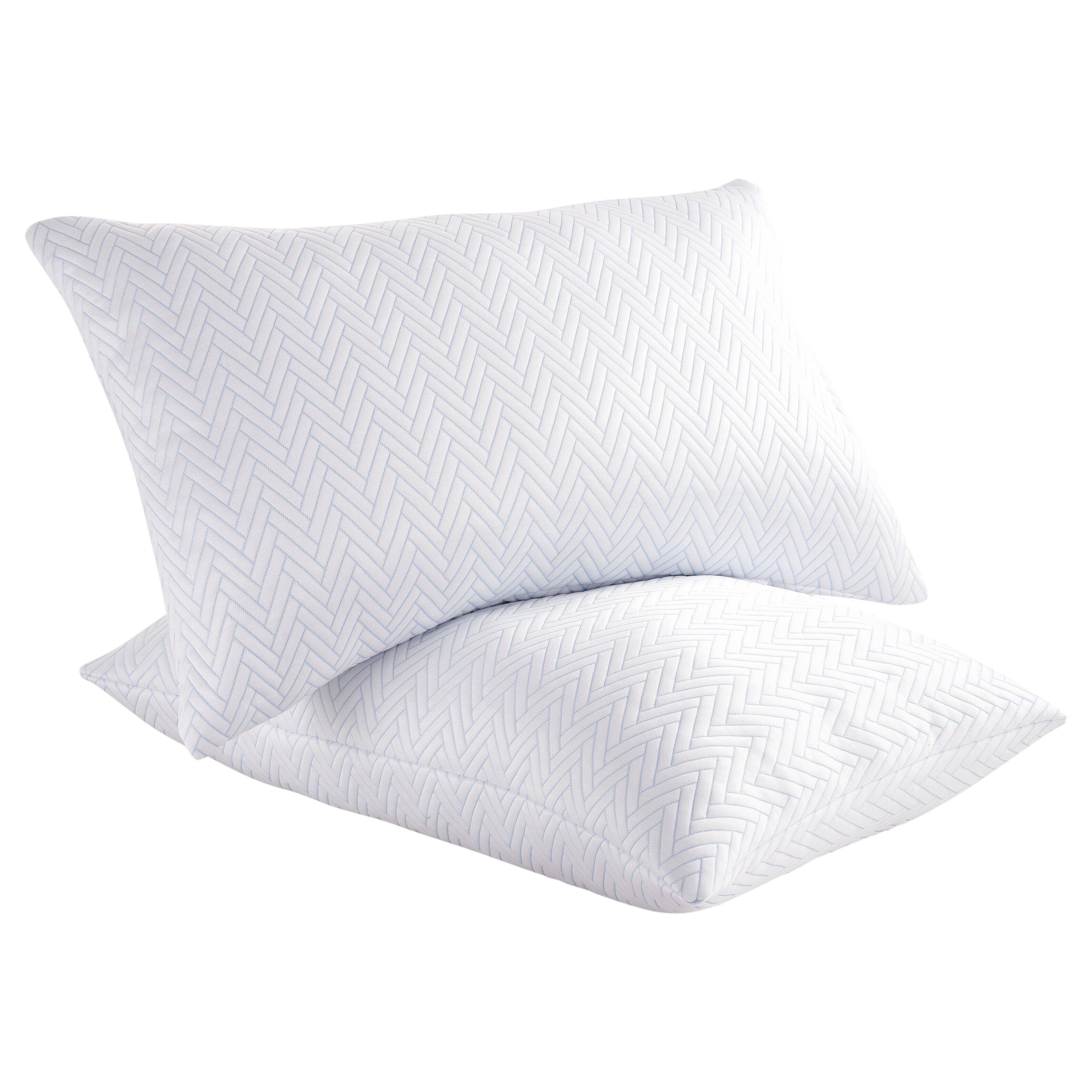 Left. Dan River - Dan River 2 Pack Cooling Down Alternative Pillow Set - Standard.