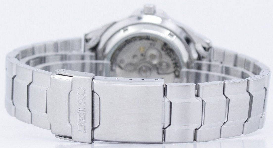 Alt View 2. Seiko - Seiko 5 Sports Automatic SNZB23J1 Mens Watch 23 Jewels Japan Made Stainless Steel Black Dial Date/Day Display 100M - Grey/Black.