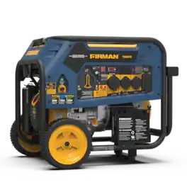 Firman - T08072 Electric Start 120/240V RV Ready 10000-Watt Tri Fuel (Gasoline/Propane/Natural Gas) Portable Generator - Blue, Black, Gold