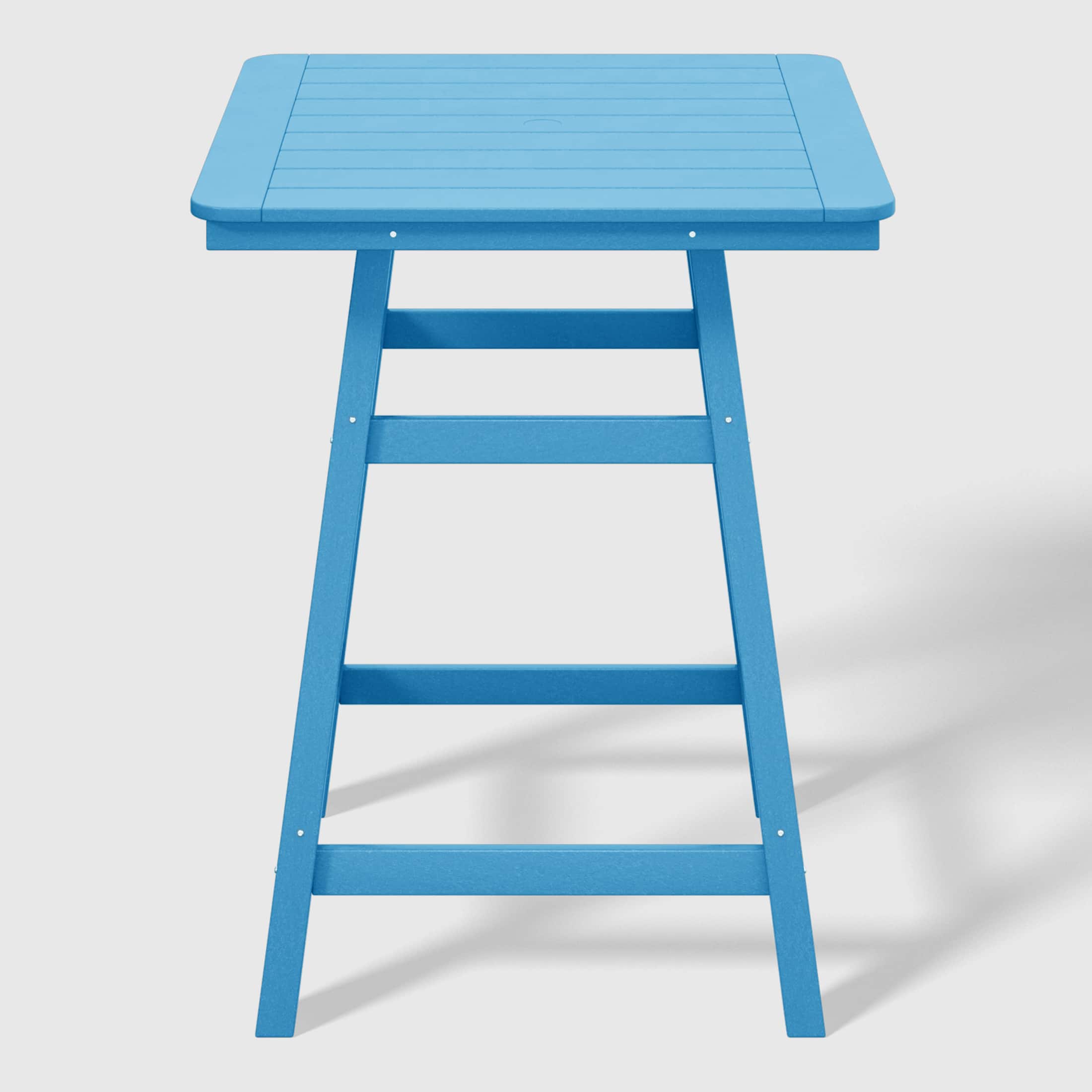 "WestinTrends - Malibu 30"" Square Outdoor Patio Counter High Bistro Bar Table With Umbrella Hole - Pacific Blue" price history on PriceWatchPro