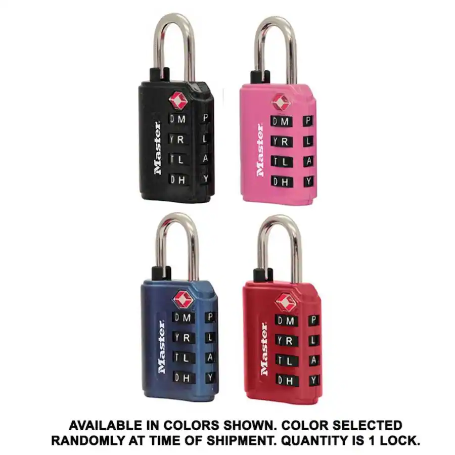 Master Lock 141D Vorhängeschloss Master Lock 141D – 4er Set Vorhängeschlösser, 1,5 Zoll, Vinylbeschichtet, Doppelverriegelung