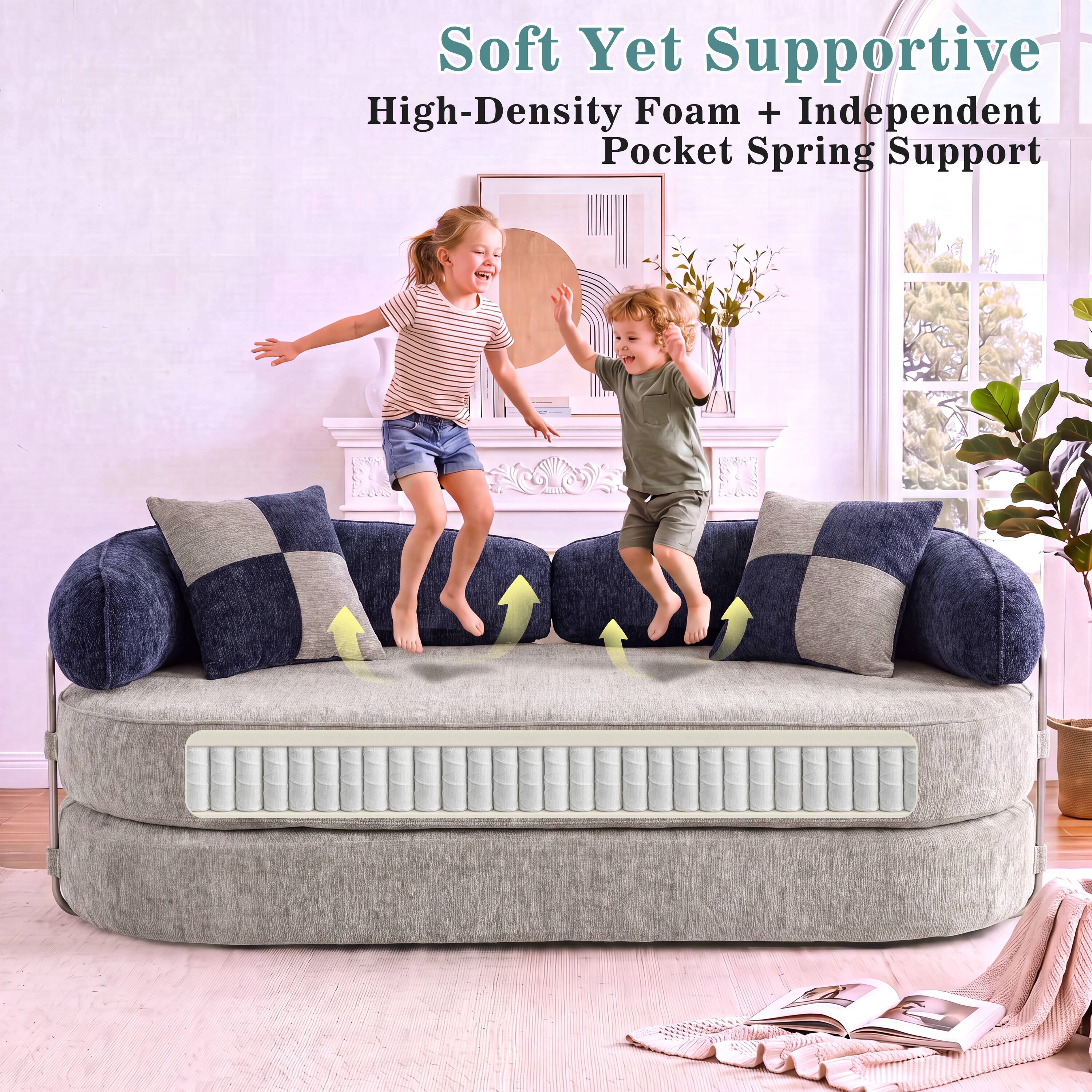 Soft Yet Supportive  
High-Density Foam + Independent Pocket Spring Support