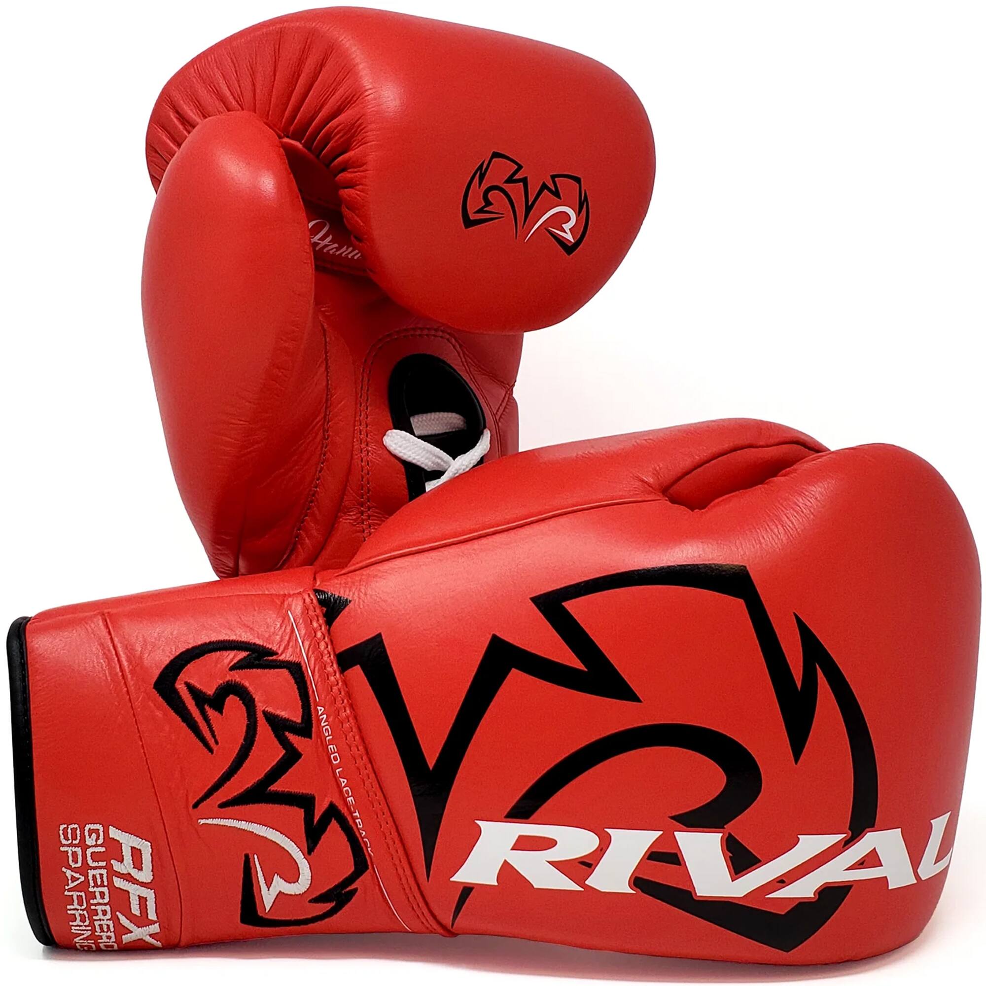 RIVAL - Boxing RFX-Guerrero SF-H Lace-Up Sparring Gloves - 12 oz. - Red