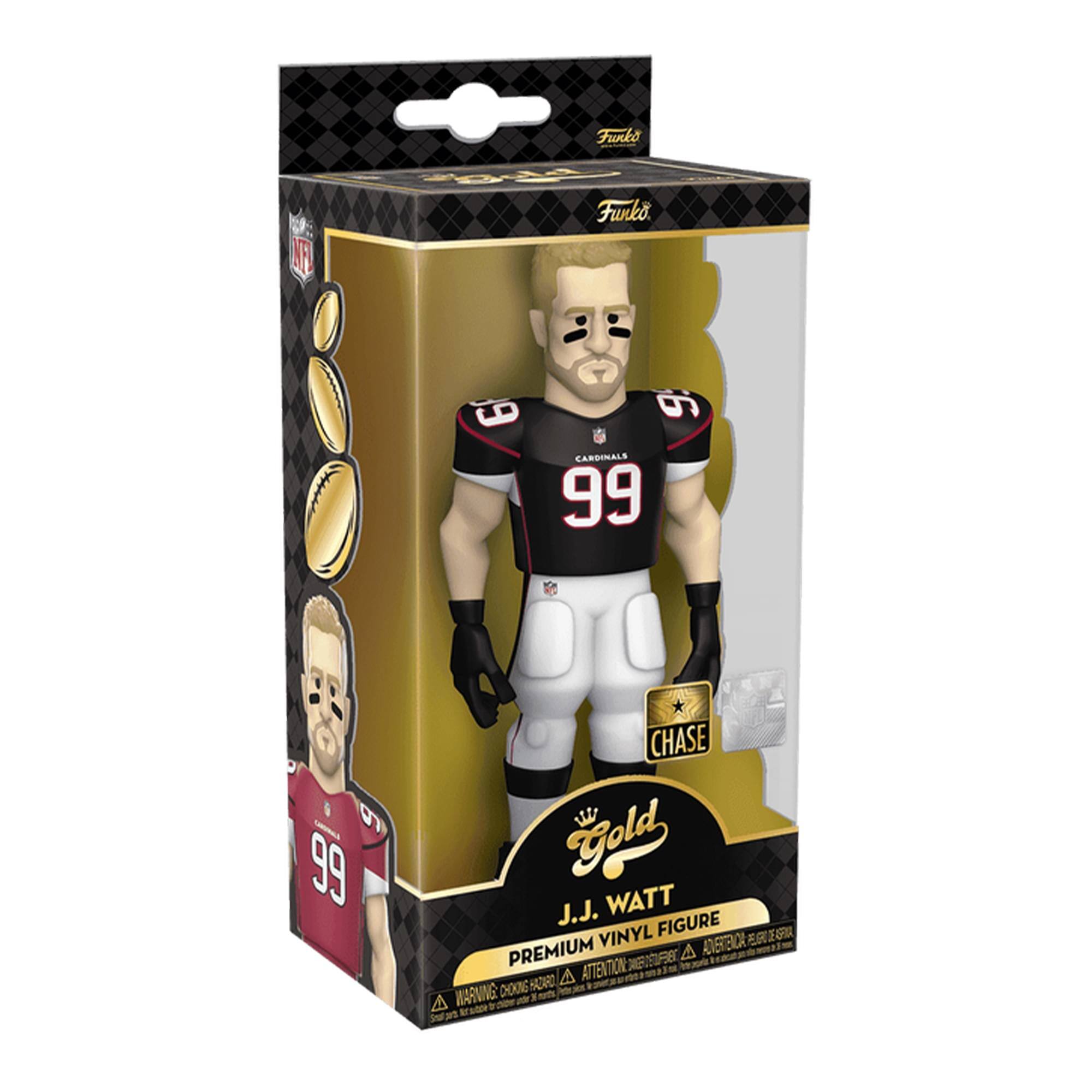 Funko NFL  
Cardinals 99  
J.J. Watt  
Gold Chase  
Premium Vinyl Figure  

Warning: Choking Hazard - Small parts. Not for children under 3 years.