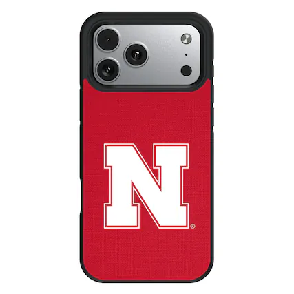 Front. Keyscaper - Nebraska Huskers iPhone Bump Case - 13 Pro Max - Multicolor.