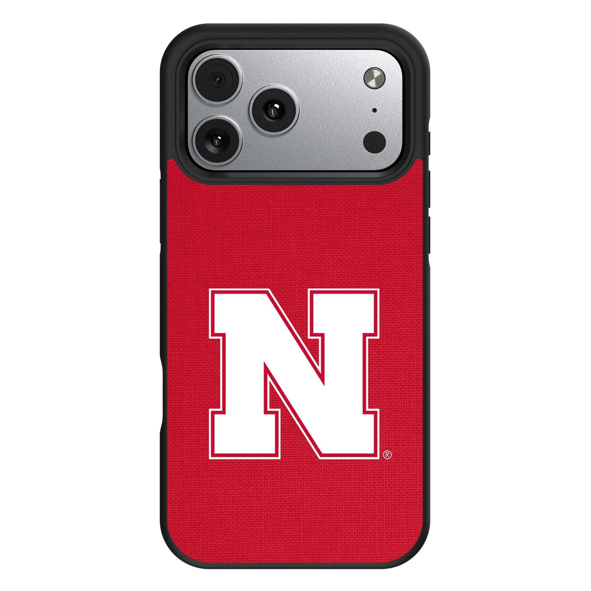 Front. Keyscaper - Nebraska Huskers iPhone Bump Case - 13 Pro Max - Multicolor.