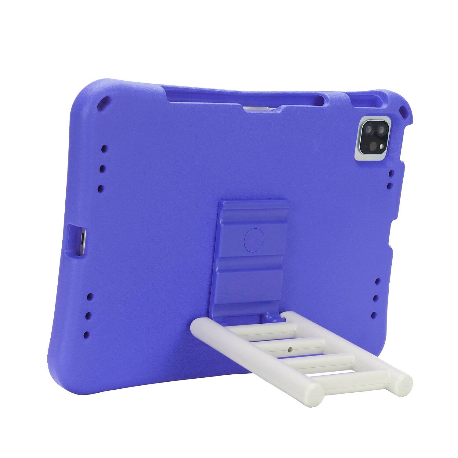 Left. Dteck - for Apple iPad Air (M4) 11" 2026/(M3) 2025/(M2) 2024 Rugged Case,Shockproof Heavy Duty EVA Cover with Rotating Stand - Purple.