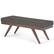 Angle. Simpli Home - Chanelle Mid Century Ottoman Bench - Dark Grey.