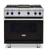 Front. Viking - VGR Freestanding 7 Series Gas 36" Range - Onyx.