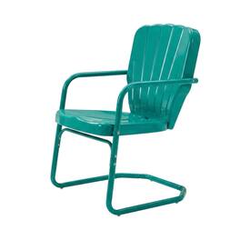 Crosley Furniture - Ridgeland 2Pc Retro Outdoor Chair Set - 2 Chairs - Turquoise Gloss