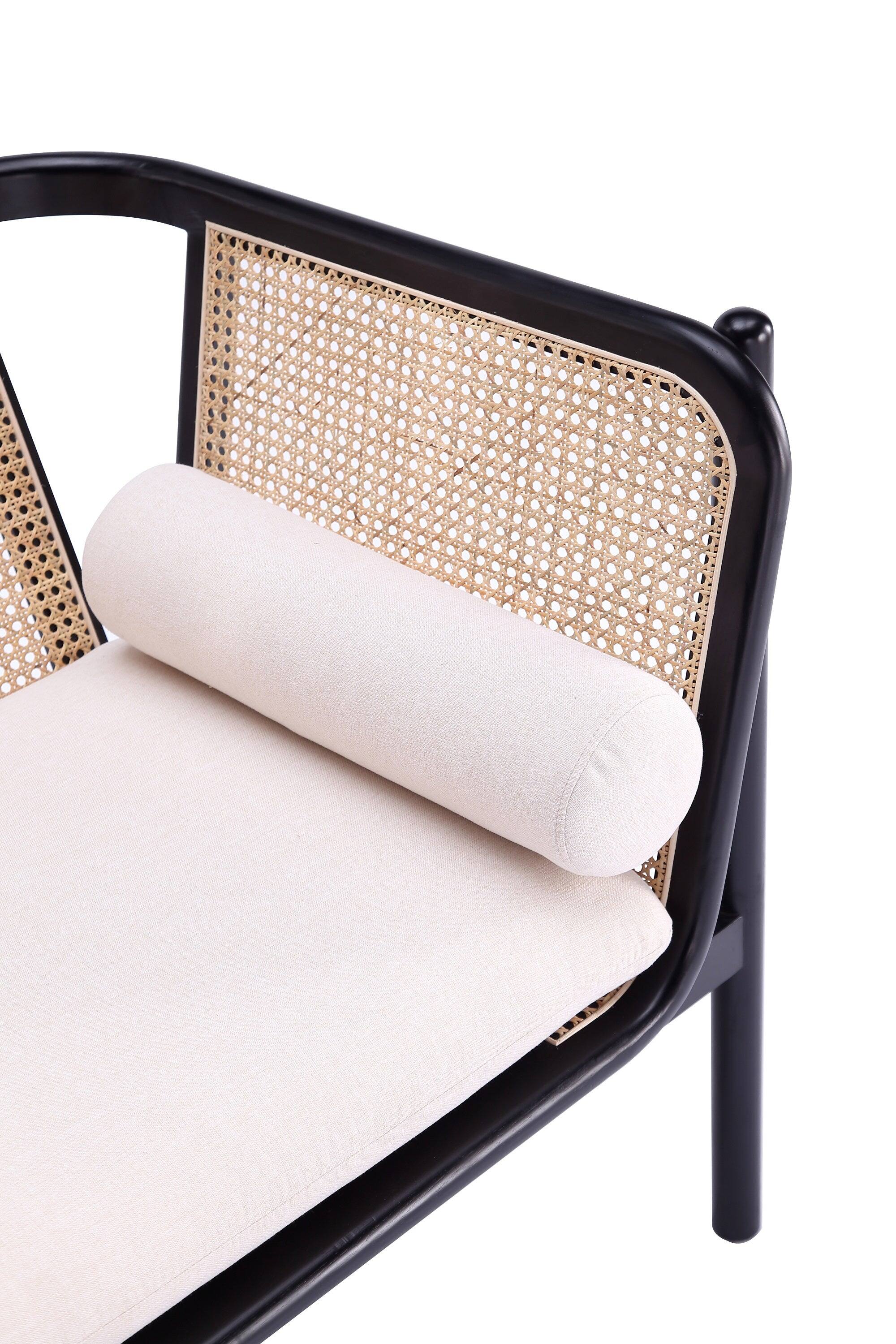 Alt View 6. Manhattan Comfort - Versailles Industry Chic Cane Wood Accent Armchair - Cream.