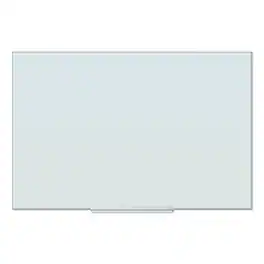 U Brands - Floating Glass Ghost Grid Dry Erase Board 36 x 24 Actual Size: 35 x 23 White Surface
