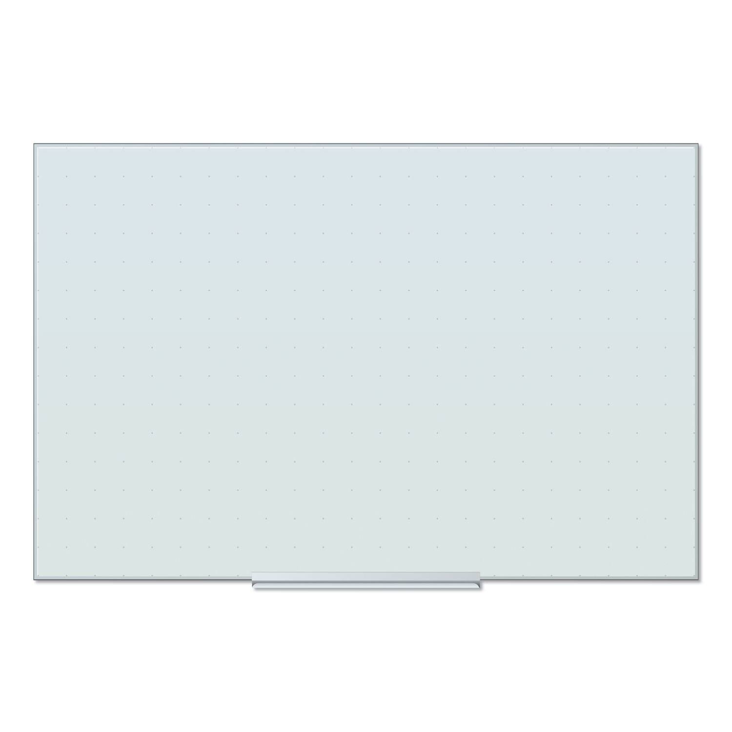 Front. U Brands - Floating Glass Ghost Grid Dry Erase Board 36 x 24  Actual Size: 35 x 23  White Surface.