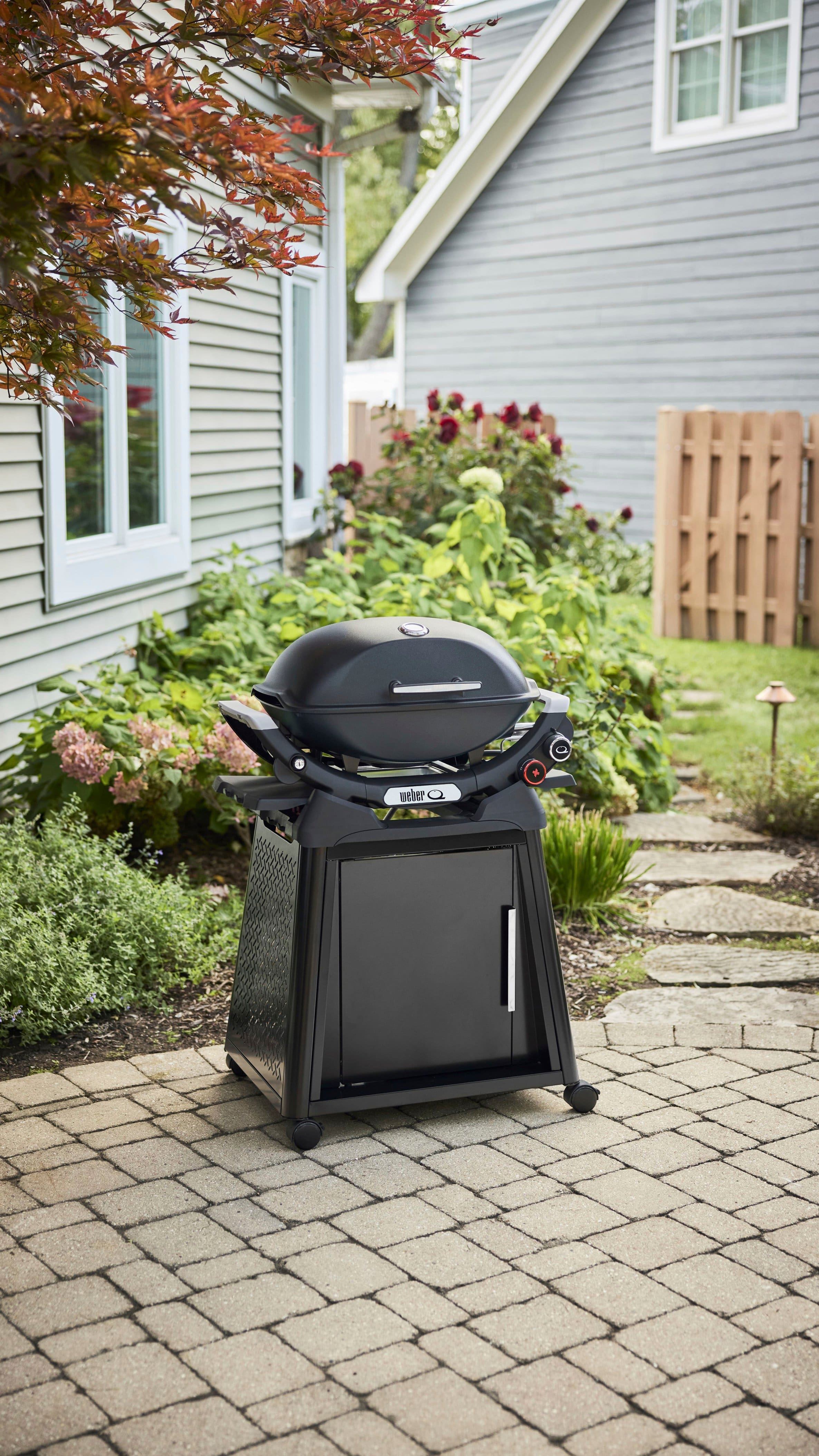 Weber Q 2800N+ liquid Propane Gas Grill With Stand Mindnight Black ...