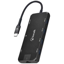 Bonelk - Long-Life USB-C 8-in-1 Multiport Hub - Black