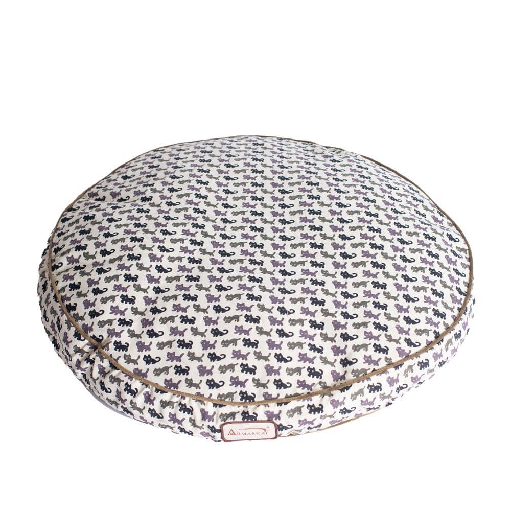 Armarkat - Small Pet Bed Pad In Small Pet Print - White