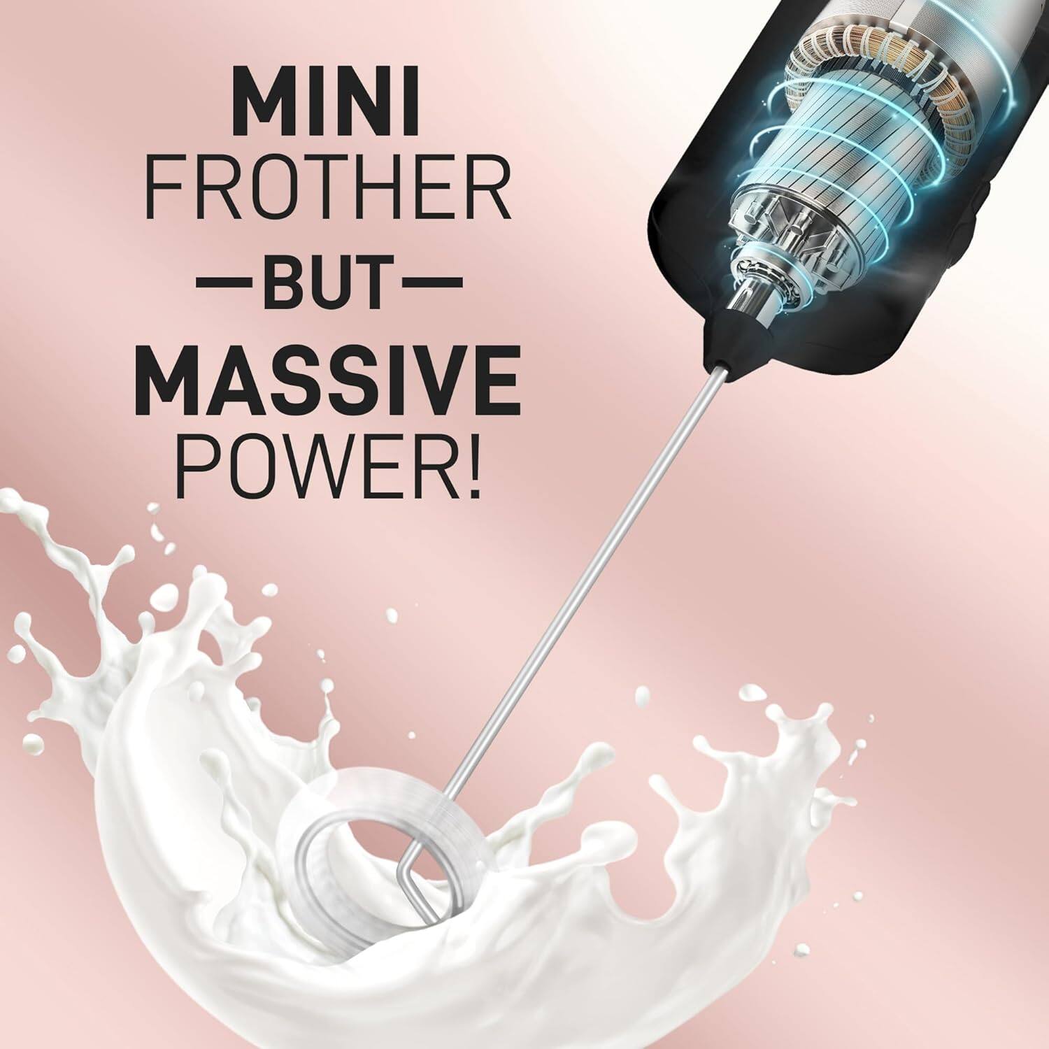 MINI FROTHER  
—BUT—  
MASSIVE POWER!