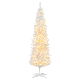 Homcom - Pencil Christmas Tree - White